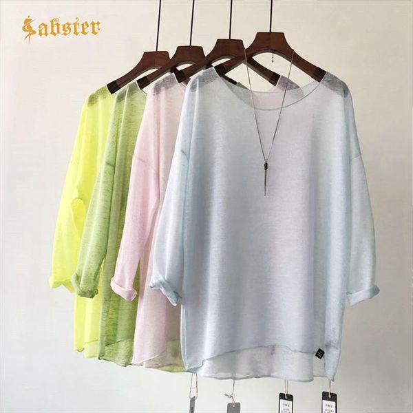 

2021 fashion long sleeve hollow out knitted sweater with pullovers summer elegant lady sweater kz012, White;black