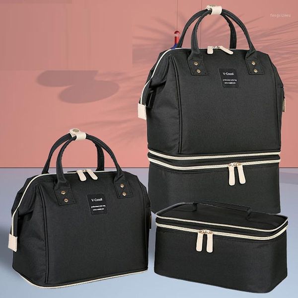 

diaper bags large bag backpack removable double layer mother thermal insulation baby bottle breast milk pump breastfeeding nappy bags1