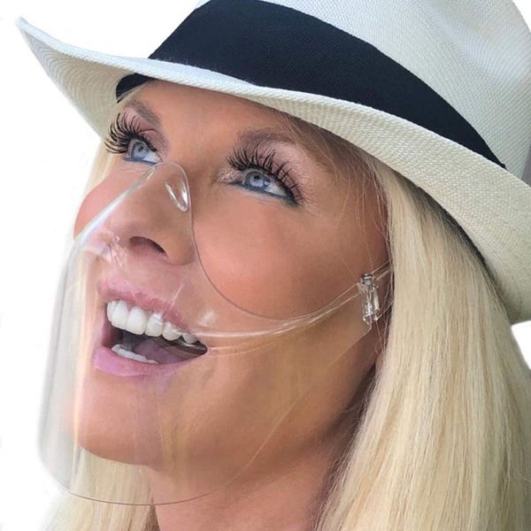 

72-hour delivery, spot wholesale transparent mask plastic can be cleaned reusable design mask anti-fog and dust