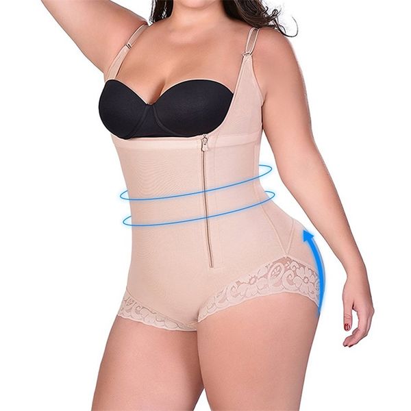 Fajas Reductoras Corpo Shaper Plus Size Levanta Cola Post Partu Cirurgia Cirurgia Slimming Slimming Underbust Corset Butter Lifter Bodysuit 201222