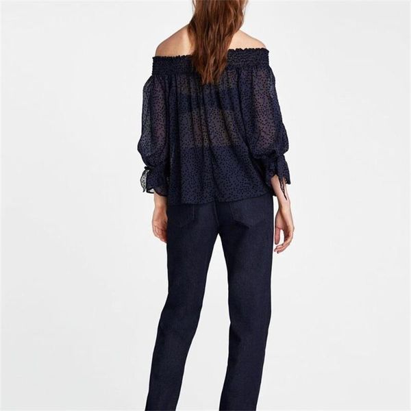 

spring and summer 2020 new word leader mouth lace tulle retro vintage chiffon shirt1, White