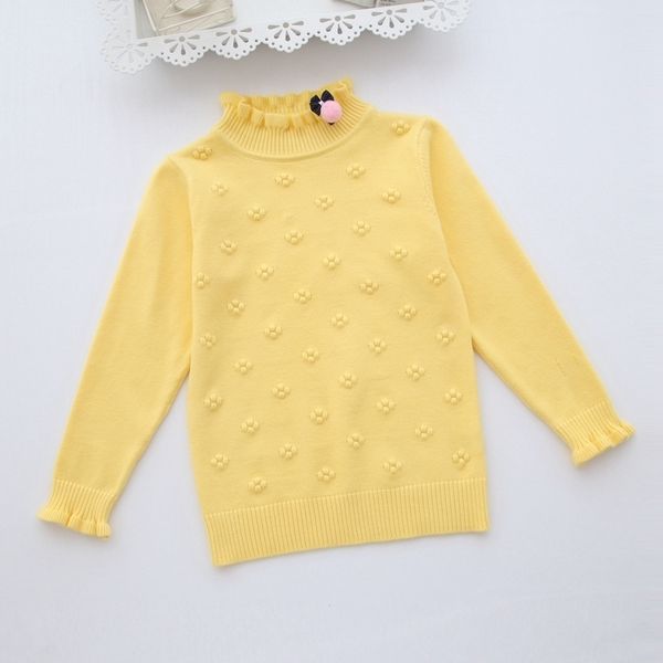 

new 2020 spring winter children clothing girls sweater kids knitted sweaters cute flower outerwear baby girl pullovers age 2-6y lj200813, Blue