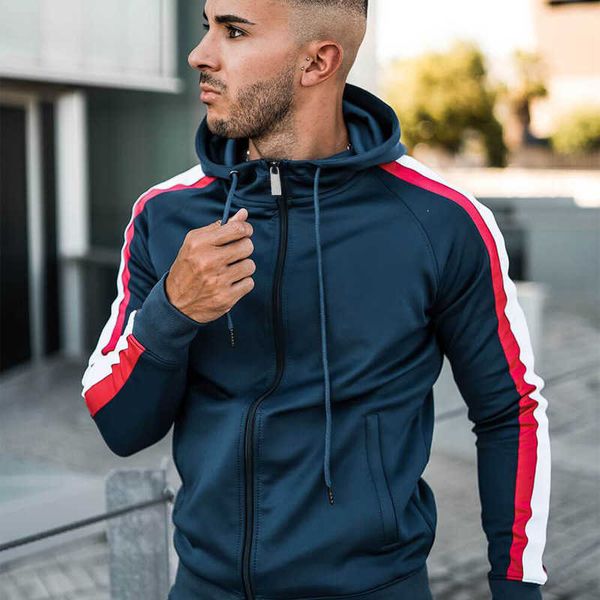 

blue mens design long sleeve shirt men's clothing sportswear track suit horse brand sweat suits, Gray
