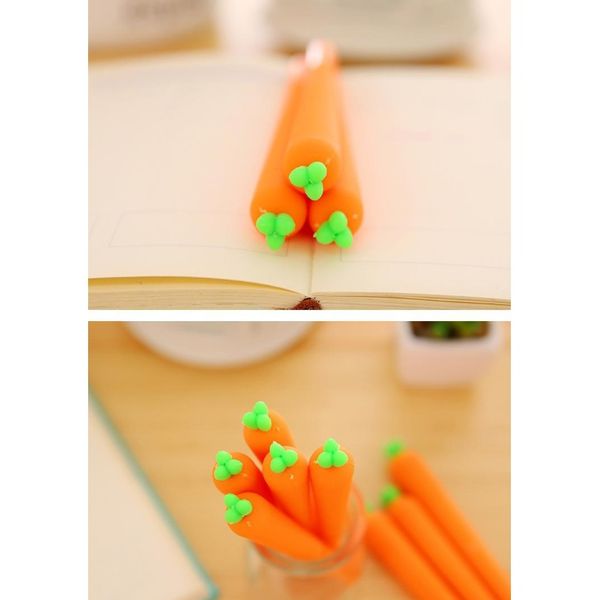 

dhl 200 pcs creative cute black refill neutral pen stationery korean personalized signature gel pens student carrot jllqbw eatout