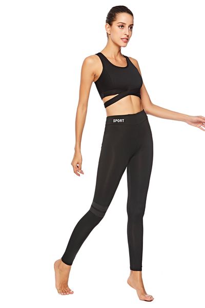 

winter new women's pants quick-drying sweat-absorbent stretch yoga leggings printed pencil pants feet pants, Black