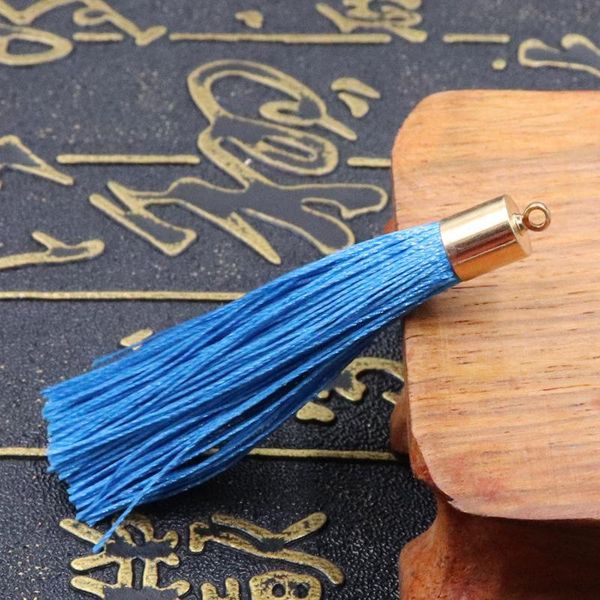 

10pcs 6cm alloy metal caps small tassel fringe pendant diy crafts jewelry curtain hang ice silk tassel trim key decor materials h wmtnke