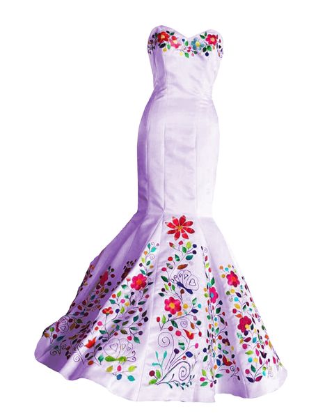 2022 vintage mexicano bordado vestido de casamento chique branco cetim querida topo espartilho voltar vestidos formais para Bride304y