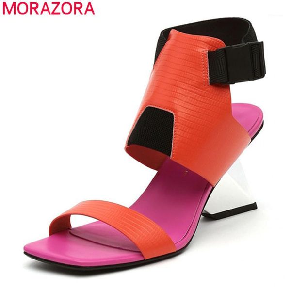 

sandals morazora 2021 arrival fashion high heels summer mixed color classic women pumps quality party shoes1, Black