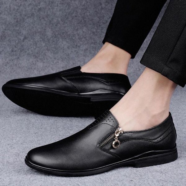 

men loafers breathable zips boat shoes outdoor soft casual shoes genuine leather moccasins lightweight male driving shoes men #9f8r