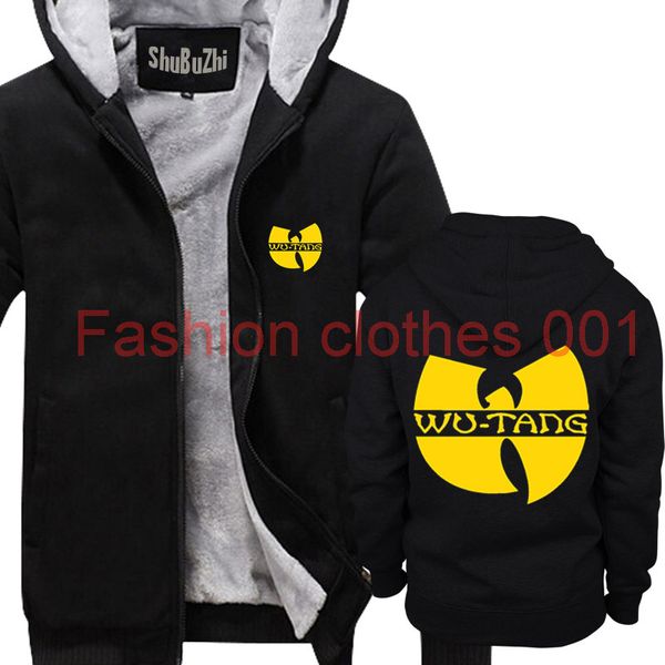 

winter men thick hoodies male fleece coat wu tang clan hip hop shubuzhi man super warm jacket euro size, Black