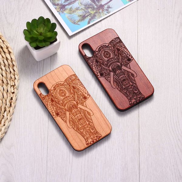 

cartoon xr elephant for 12 wooden mobile phone case tpu rosewood vip 11 carved protective case 78p