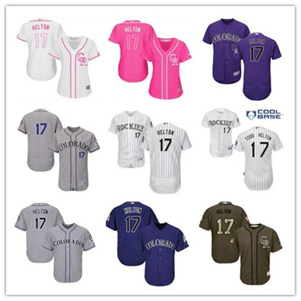 

custom colorado rockie leave name number 17 todd helton baseball jersey men women youth jerseys, Blue;black
