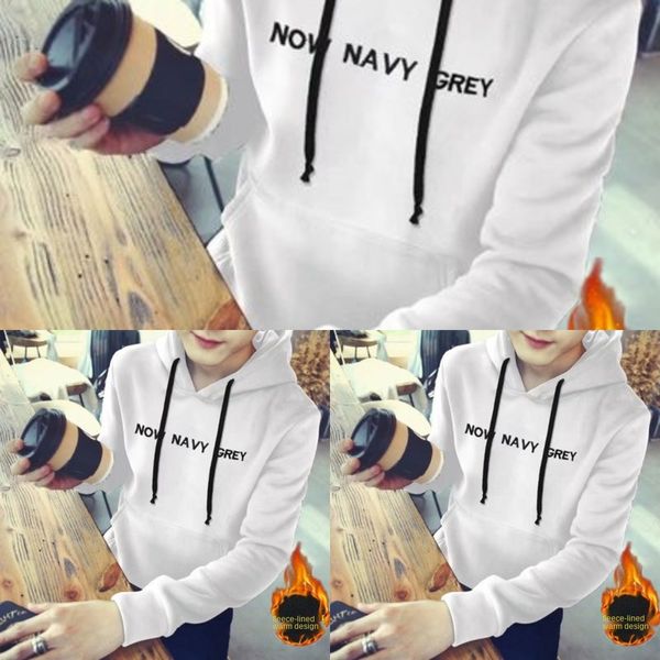 

autumn winter korean ins hooded and plush hoodie sweater sweater for men and teenagers chic super bf jacket vcs0o, Black