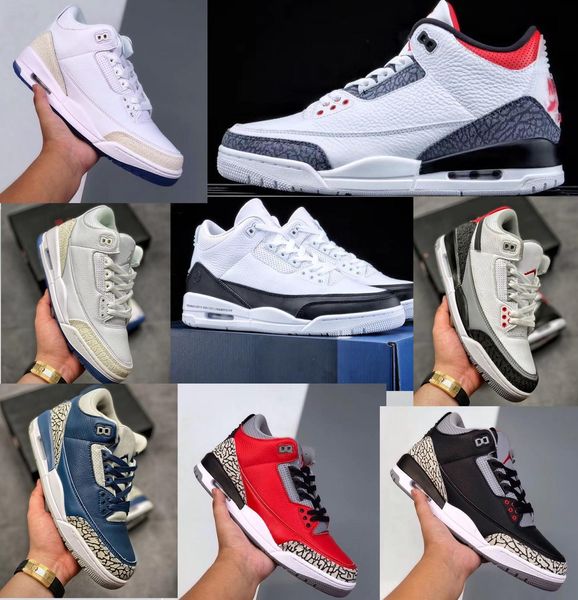 

40-47 leather quality 2020 latest highest jumpman 3 designer sneakers men chaussures sports running basketball shoes platform 1s6x, Black