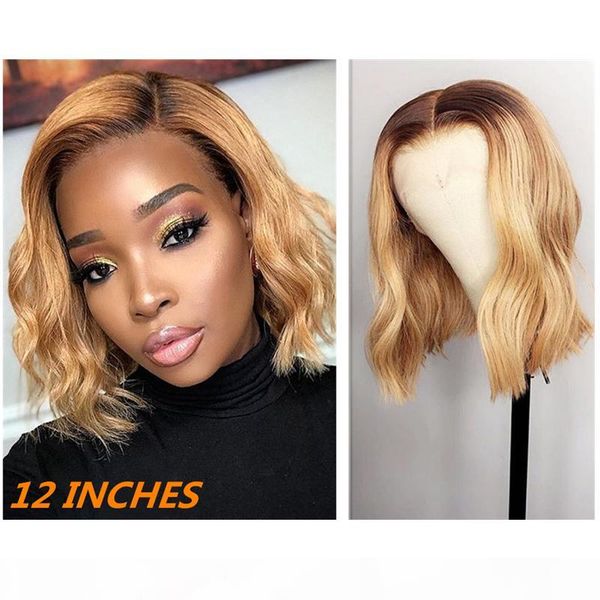 

lace front wig ombre human hair wig 13x4 lace short bob wigs wave pre plucked wig with bangs for black women nabeauty 150