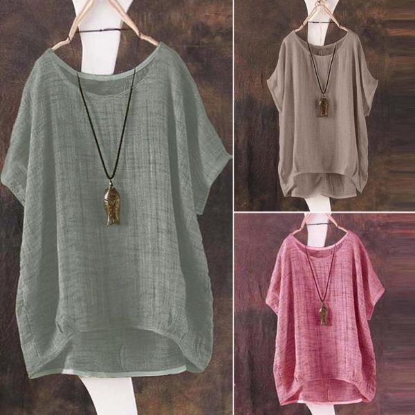 

summer women's shirt tunic chiffon blouse female blusas retro plaid shirts camisa femnininas baggy casual vintage blusa, White