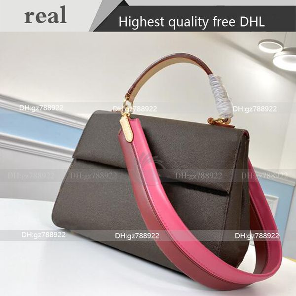 

realfine 5a m42735 32cm cluny mm momogran cavnas shoulder strap designers bag with handle,with dust bag,dhl luxurys