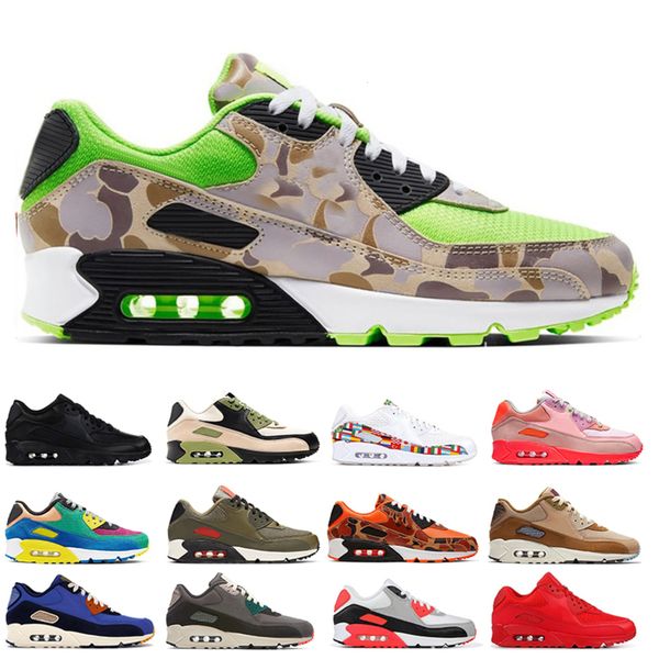 

green camo men running shoes game royal infrared rain forest medium olive premium cny womens outdoor trainers shoes 36-45