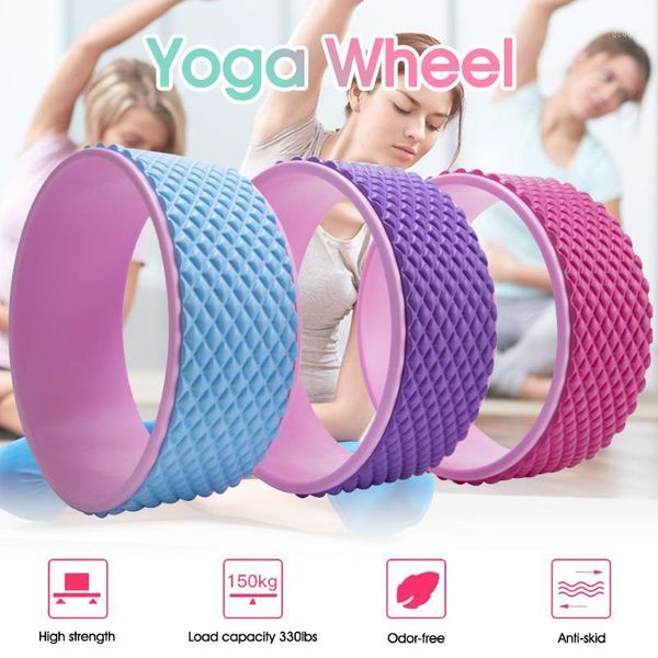 

resistance bands yoga wheel stretching circle comfortable non-slip padding, improves flexibility1