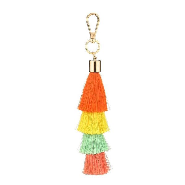 

1pcs fashion 4 layer silk tassels fringe diy jewelry garments decorative supplies key chain handbag pendant crafts tassel trim h sqcsme