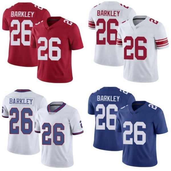 

мужчины # 26 saquon barkley женщины молодежь нфл джерси, Black;red