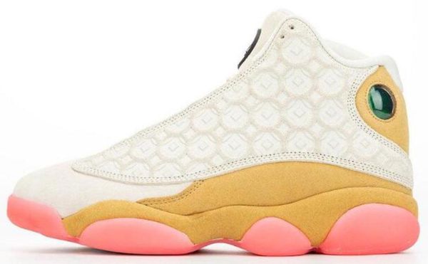 

womens mens 13 cny coin basketball shoes 13s chinese new year ivory and pink sports sneakers