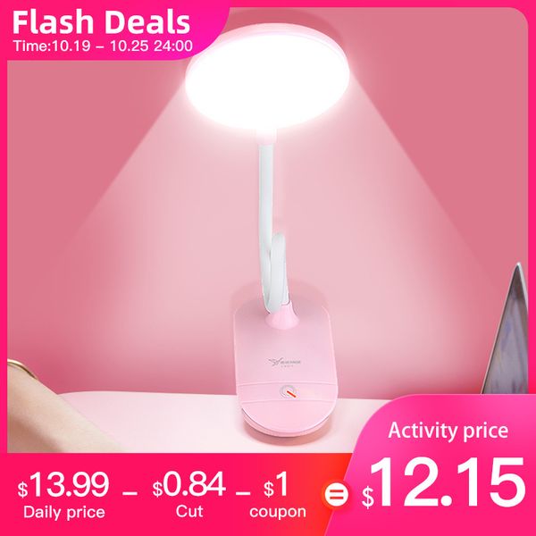

yage portable led desk lamp touch on/off switch eye protection clip table light 3 modes dimmable usb rechargeable desk lights 1020