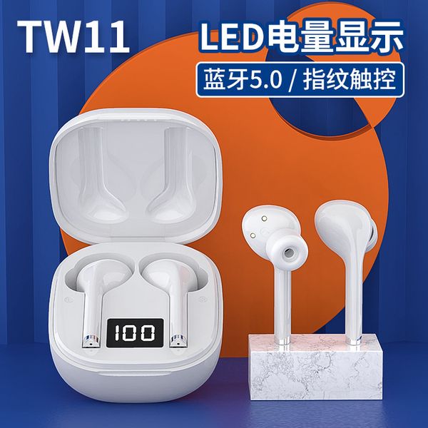 

new explosion models digital bluetooth headset private model sports wireless in-ear bluetooth 5.0 double ear call cross-border