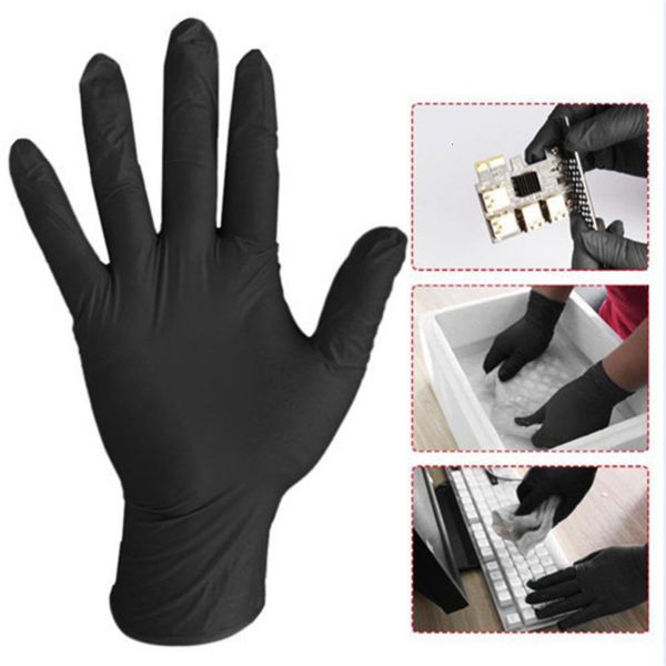 

100pcs/pack nitrile latex home service dishwashing catering hygiene kitchen garden disposable gloves ing