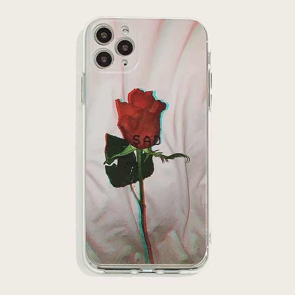 

окрашенная роза цветок мобильный телефон полный толстый tpu мягкий чехол для 6/7 / 8 / х / 11
