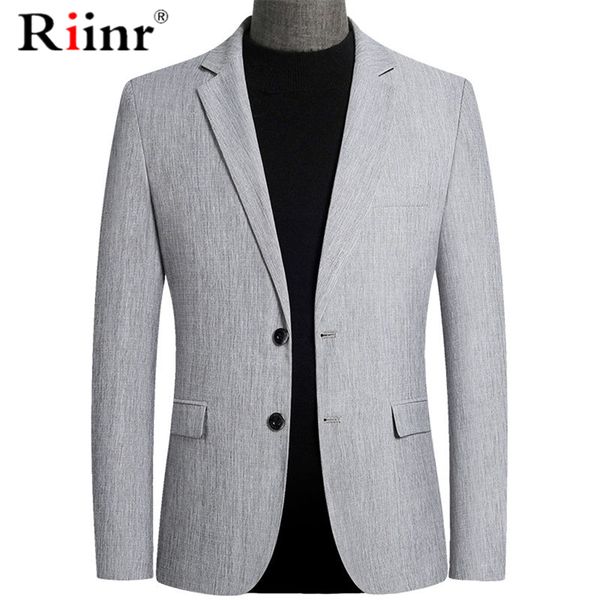 

riinr brand spring autumn men blazer fashion slim suit jacket men business casual clothing men's suit male m- lj201103, White;black