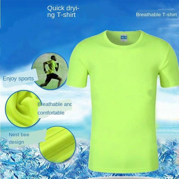 

men's t-shirts men's and women's round neck quick-drying short-sleeved t-shirt sports fitness must sweat skin-friendly1, White;black