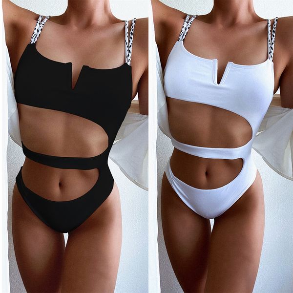 

chan two v tobikini one piece new swimsuit solid bikini 6142