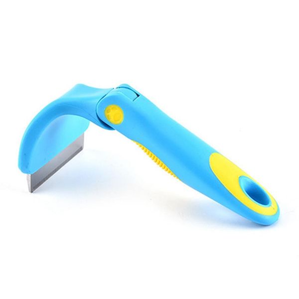 

stainless steel practical multifunctional simple open knot comb plastic anti-slip handle adjustable pet dog grooming comb dh0629 t03