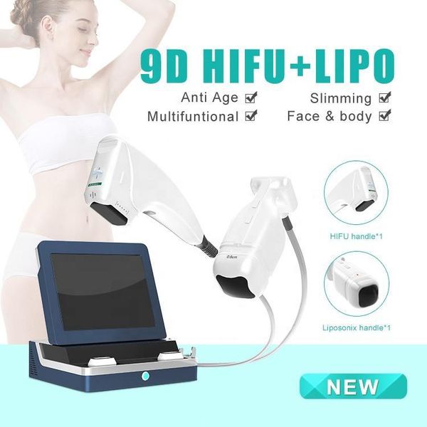 

2020 dual handle hifu 2 in 1 hifu liposonix korea machine for body slimming fast ng