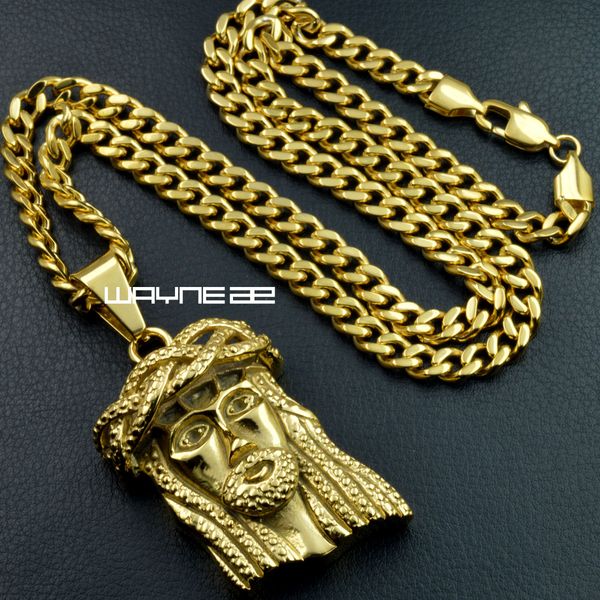 

men or womens n330b gold filled stainless steel jesus christ pendant ne, Silver