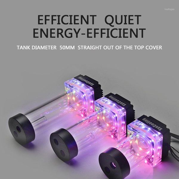 

fans & coolings ococoo water cooling pump p69k-s50 tank integrated silent 12v computer slide light large flow heat dissipation1