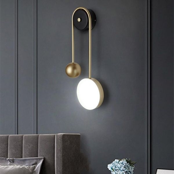 

wall lamp nordic light luxury simple bedroom bedside living room background aisle