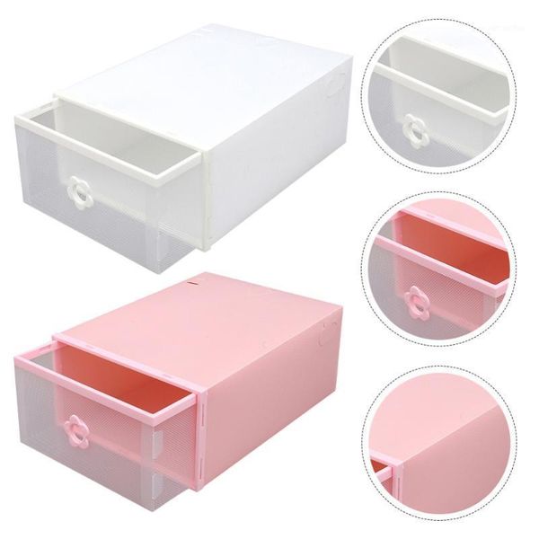 

2pcs shoes box transparent shoes organizer dust proof container organizer stackable box for home closet1, Black
