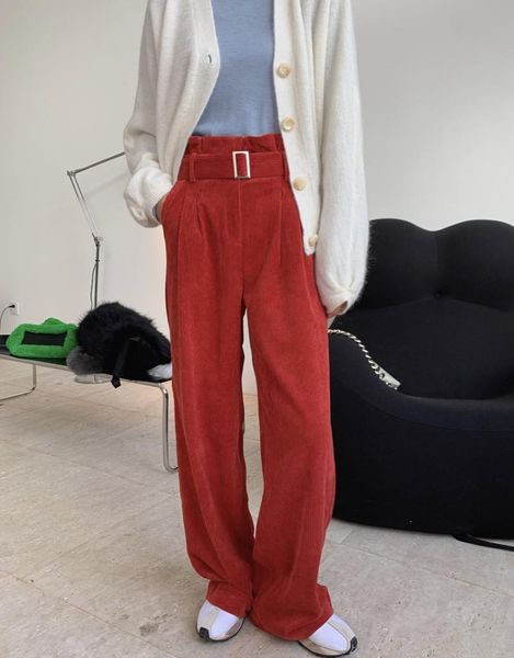 

woman new model long velvet trousers with lace, Black;white