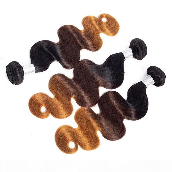 

a ombre body wave human hair extension 3 bundles brazilian indian malaysian virgin human hair weaves 8 -28 inch, Black