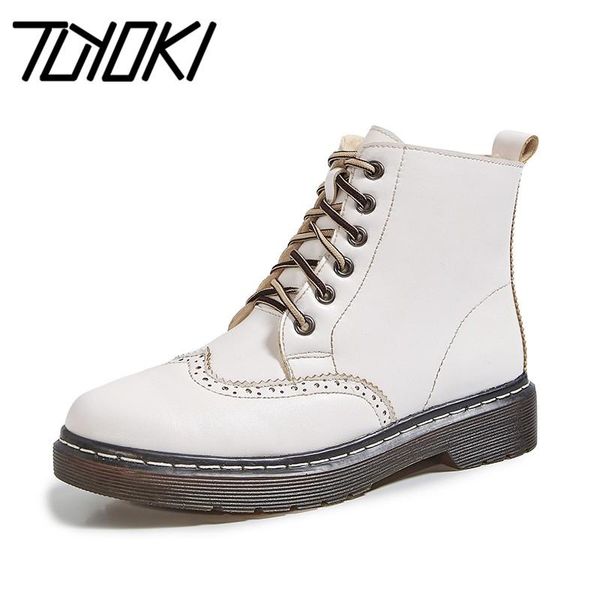 

tuyoki women ankle boots cross strap flats winter shoes woman new fashion short boot office lady casual footwear size 33-43, Black