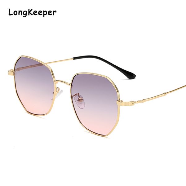 

2020 oversized sunglasses men vintage metal irregular sun glasses women brand designer shades for female oculos de sol uv400, White;black