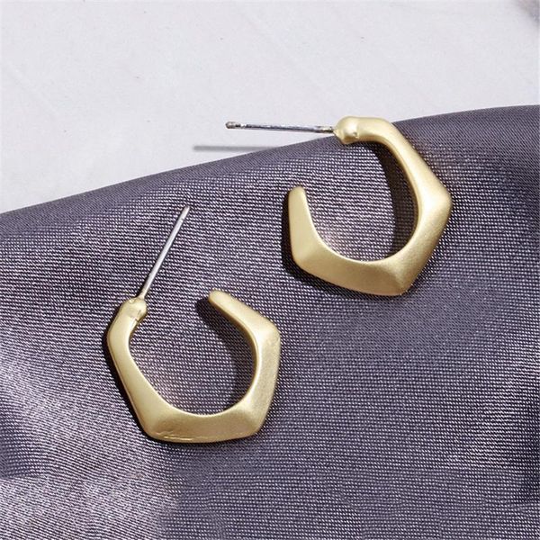 

stud fashion contracted han edition c shape earrings femininity net red punk wind alloy jewelry accessories, Golden;silver