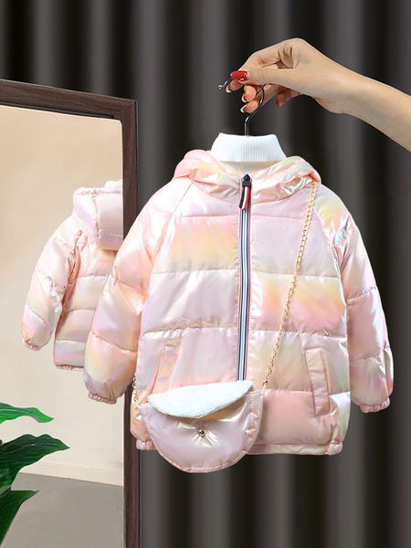 

boys' winter coat, down thickened white duck down, girl's warm cotton padded jacket, children's foreign style korean, Blue;gray