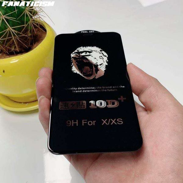 

gorilla 10d+ tempered glass the for iphone 11 pro max xr x xs max glass full glue cover screen protector protective film
