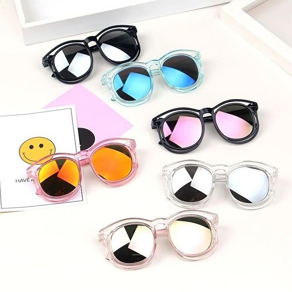 

sunglasses children's fashion boy transparent personality korean uv protection glasses girl trendy uv400 lens, White;black