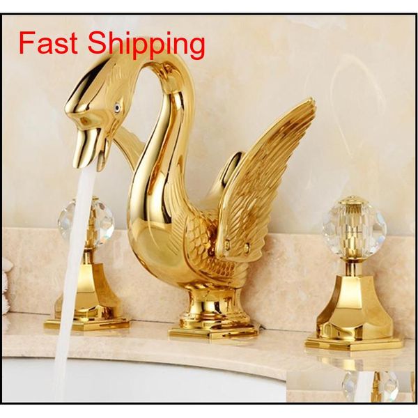 

newly golden bathroom widespread 8 inch deck mounted bathroom basin sink faucet dual crystal qylegf sports2010