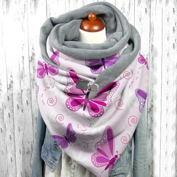 

women retro solid scarf with button fashion multi-purpose shawl scarf female head face neck cover gaiter outdoor cover scarves1, Blue;gray