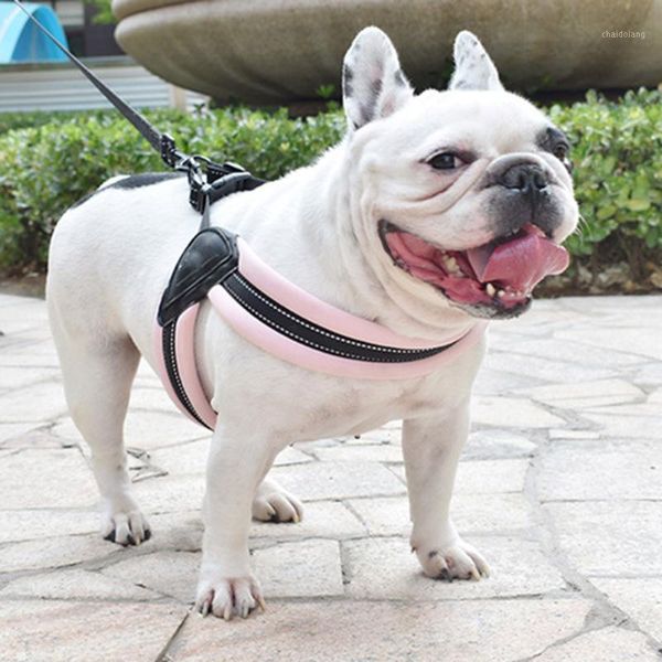 

pet night safety reflective traction rope dog chest strap leash set adjustable1